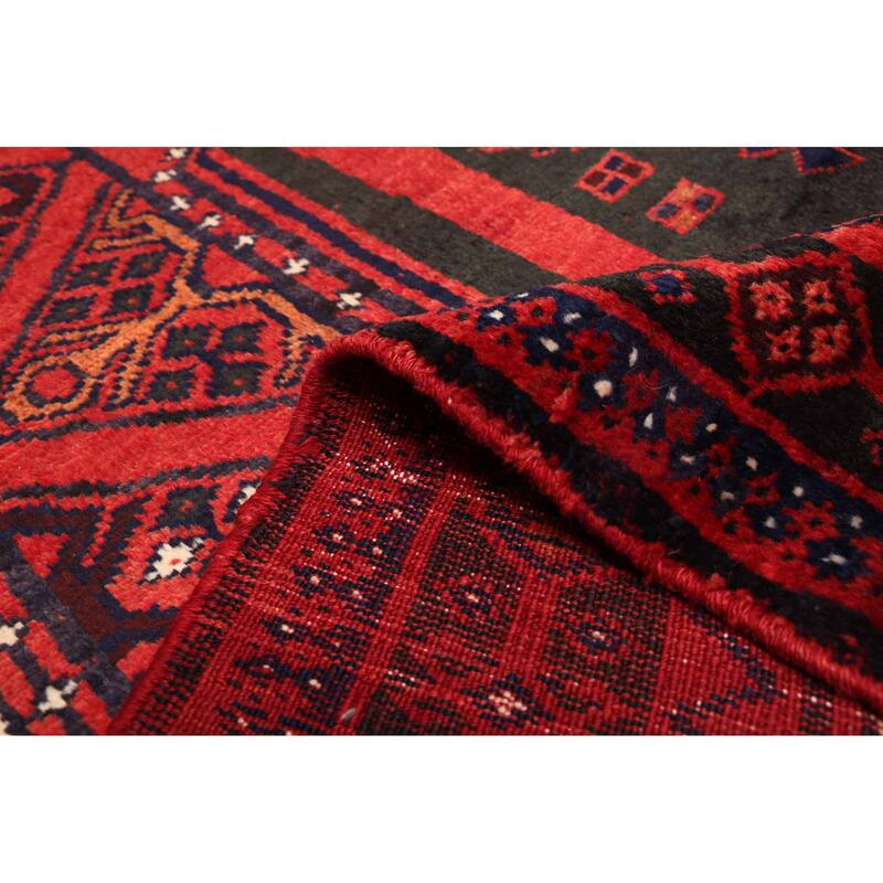 ECARPETGALLERY Hand-knotted Melis Vintage Red Wool Rug - 5'4 x 8'4