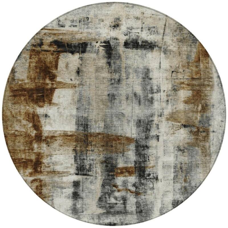 HomeRoots Abstract Transitional Rectangle Outdoor Rug