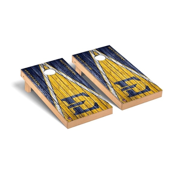 slide 2 of 5, East Tennessee State Buccaneers Triangle Cornhole Board Set