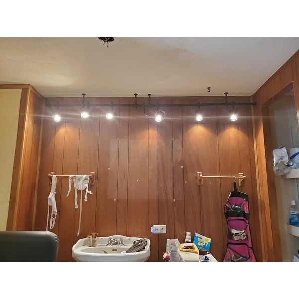 Flexigon 6 Light Black Flexible Track Lighting Kit Bed Bath