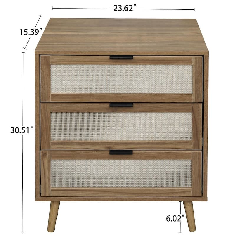 3 Drawers Storage Cabinet for Bedroom Living Room