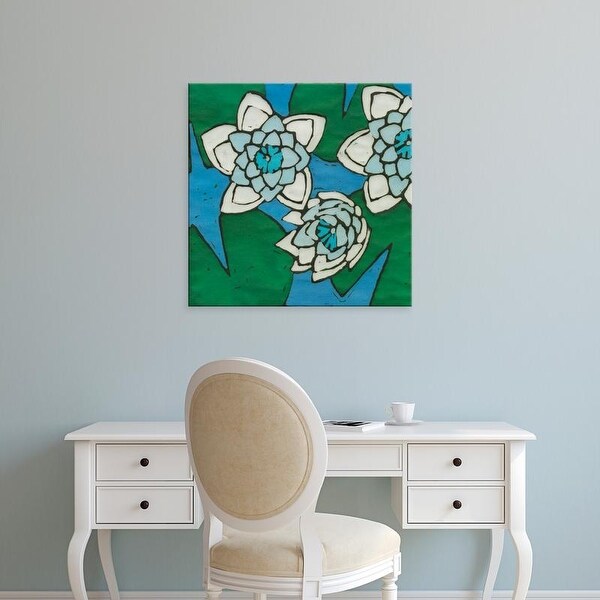 Easy Art Prints Andrea Davis's 'Turquoise Batik Botanical II' Premium Canvas Art