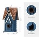 preview thumbnail 46 of 48, Glitzhome 12"H Retro Distressed Painted Solid Wood Cottage Birdhouse