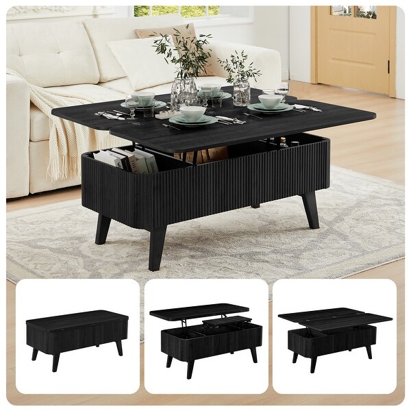 42.91in.L MDF coffee table with folding desktop - On Sale - Bed