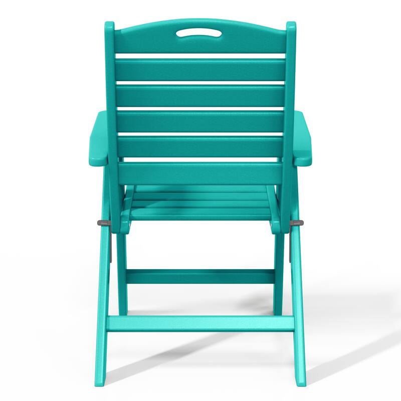 Laguna Foldable Highback Patio Dining Chair with Adjustable Recline Feature