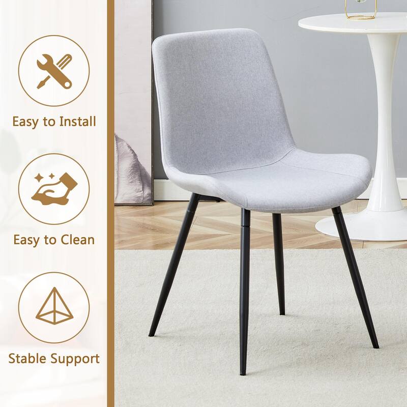 5 Piece Dining Table Set with 42 Inch Round MDF Top Glass Insert 4 PU Chairs