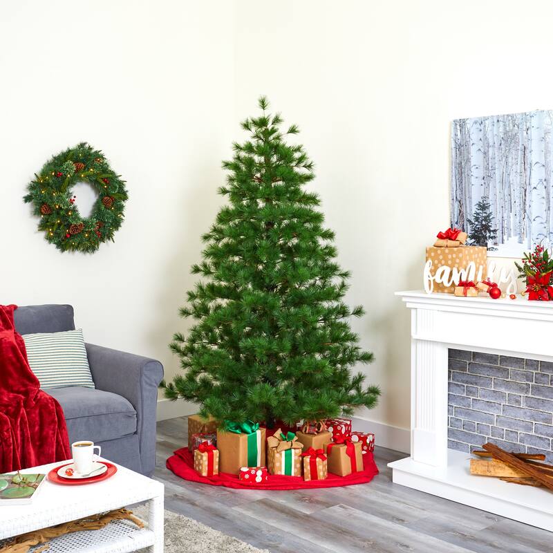 7' Yukon Mixed Pine Artificial Christmas Tree with 1104 Bendable Branches