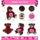 preview thumbnail 2 of 4, DolliBu Happy Mother’s Day Soft Plush Brown Bear With Red Plaid Hoodie - 10 inches