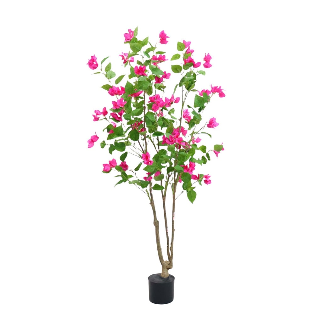 5ft Artificial Faux Blooming Tree, Bougainvillea Tree - 5 Ft