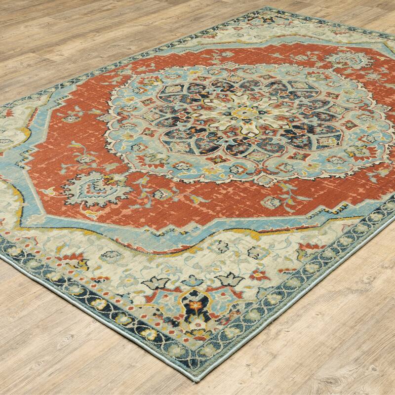 Style Haven Ximena Bohemian Center Medallion Area Rug