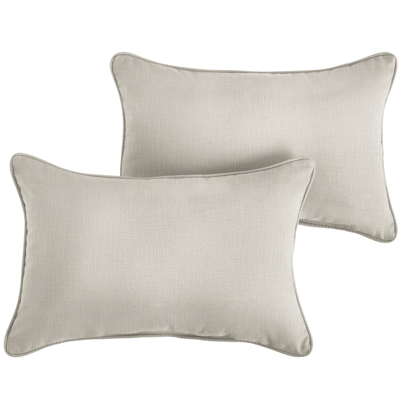 Sorra Home Corded Linen Texture Pillows (Set of 2)
