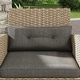preview thumbnail 33 of 43, Corvus Fatih 3-piece Outdoor Wicker Rocking Chat Set with Cushions