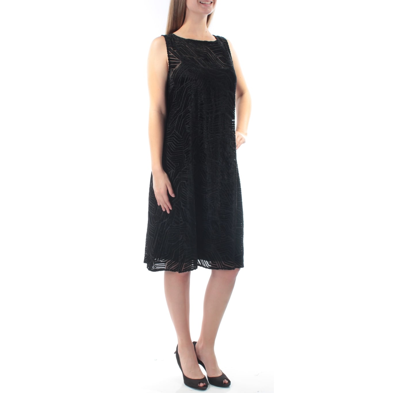 black velvet fit and flare dress