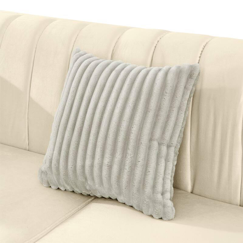 2PCS Velvet Sofa Set with Gold Trims and Embroidered Texture, Mid Century Modern Victorian Couch for Living Room, Beige