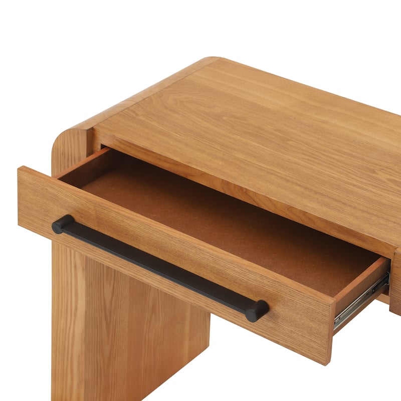 Christopher Knight Home - Astra Modern Ash Veneer Console Table with 2 Drawers and Metal Handles