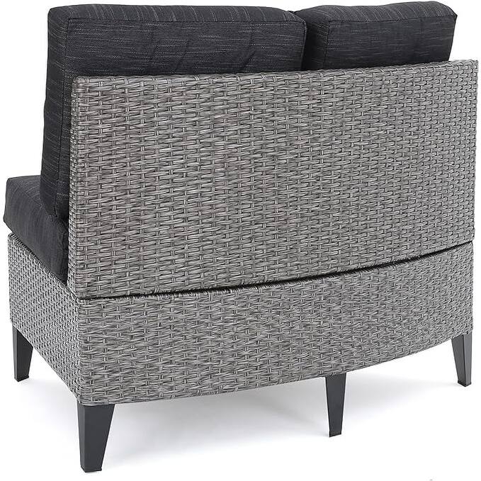 Curved Modular Couches Deep Seater Recliner Sofa Rattan Frame Conversation Sets Convertible Loveseat Couch for Outdoor