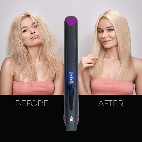 Pursonic USB Rechargeable Hair Straightener in Black and Purple