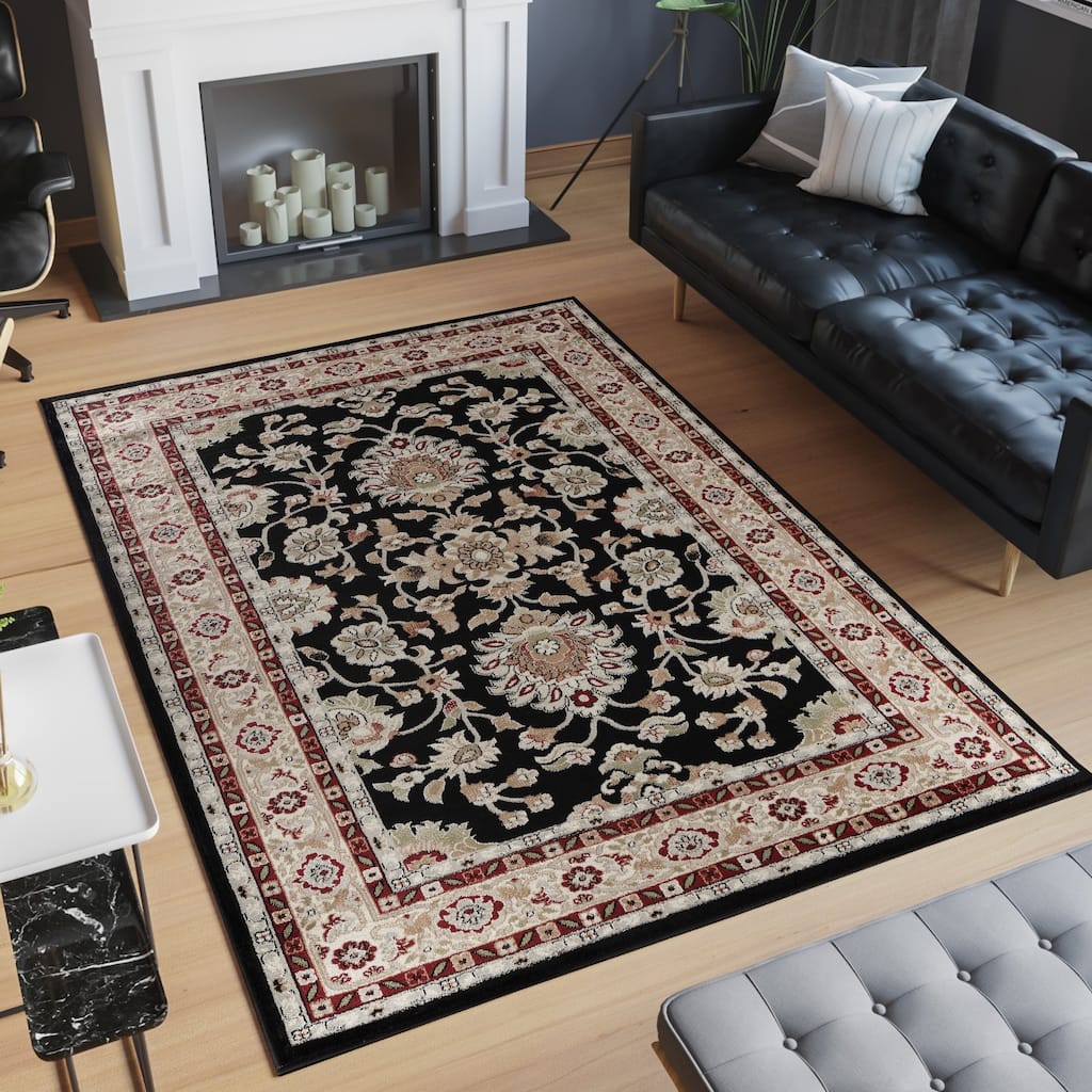 Hollywood Collection Floral Area Rug