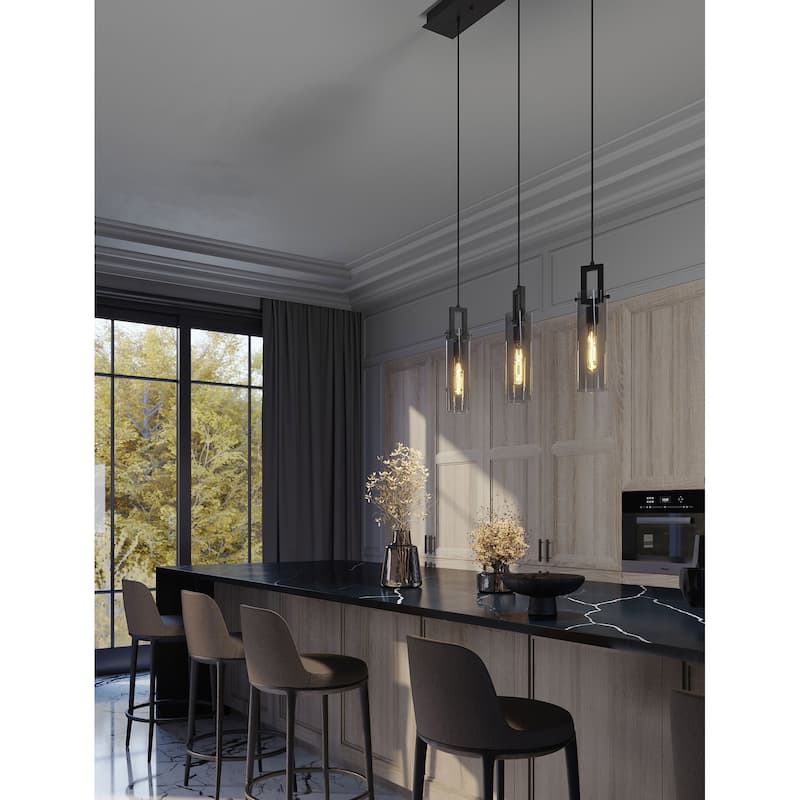 AFX HOUP04MBLNR3 Houston 3 Light 36" Wide Multi Light Pendant