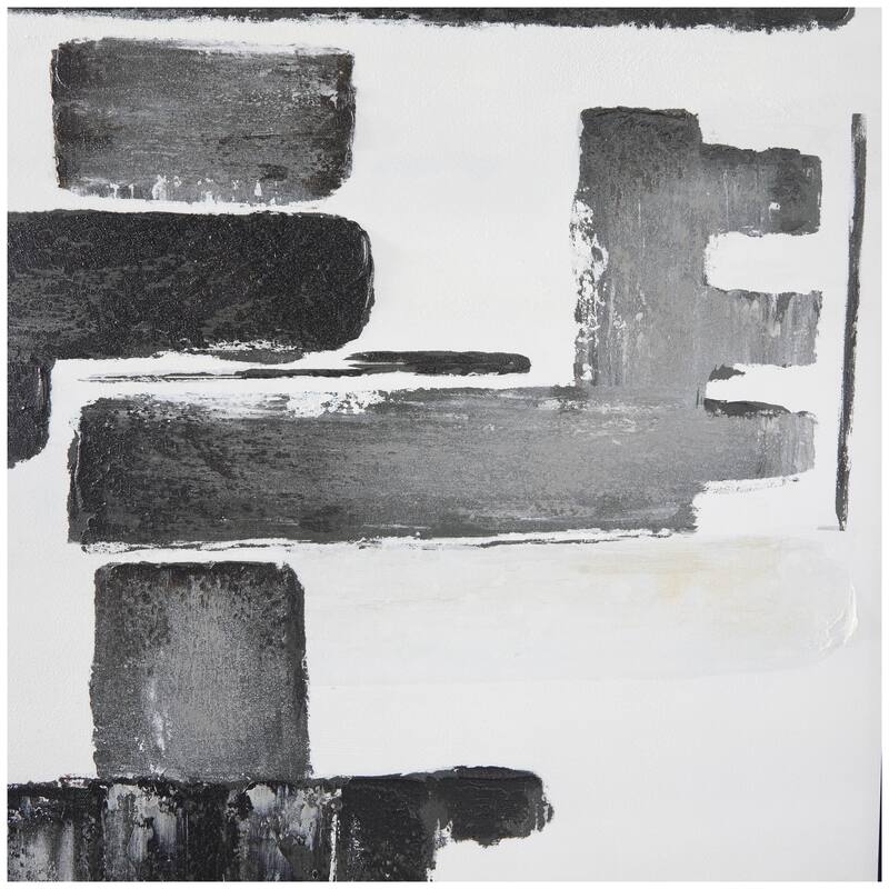 Canvas Abstract Living Room Framed Wall Art with Black Frame