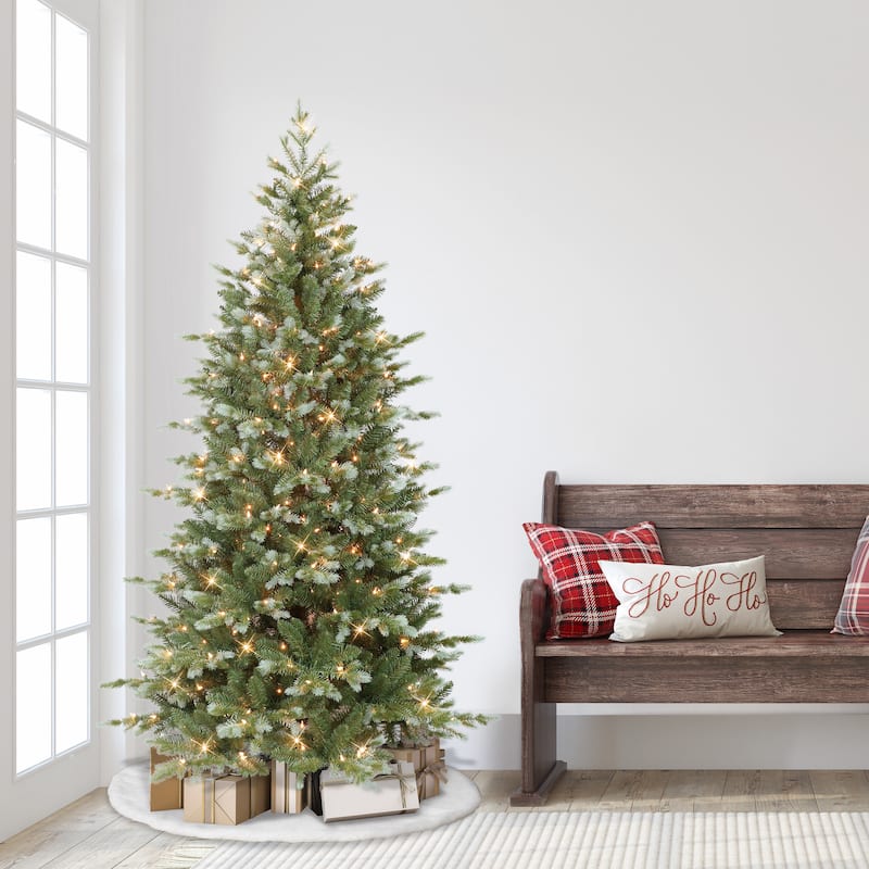 Puleo International Pre-lit 6.5' Artificial Blue Spruce Christmas Tree