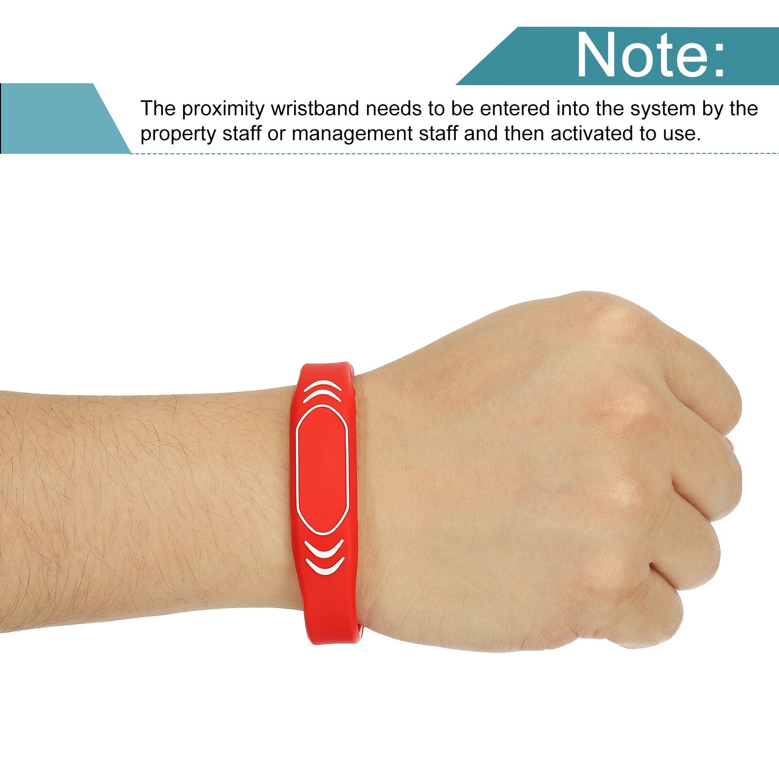 2Pcs RFID Proximity Silicone Wristbands Read Only