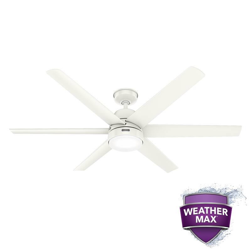 Hunter 60" Skysail Outdoor Ceiling Fan w/LED Light, Wall Control - Extreme Weather! - ENERGY STAR!