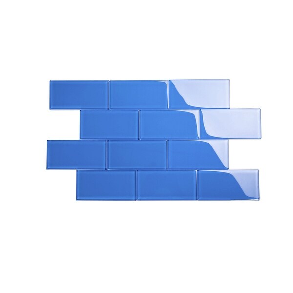 cobalt blue glass subway tile