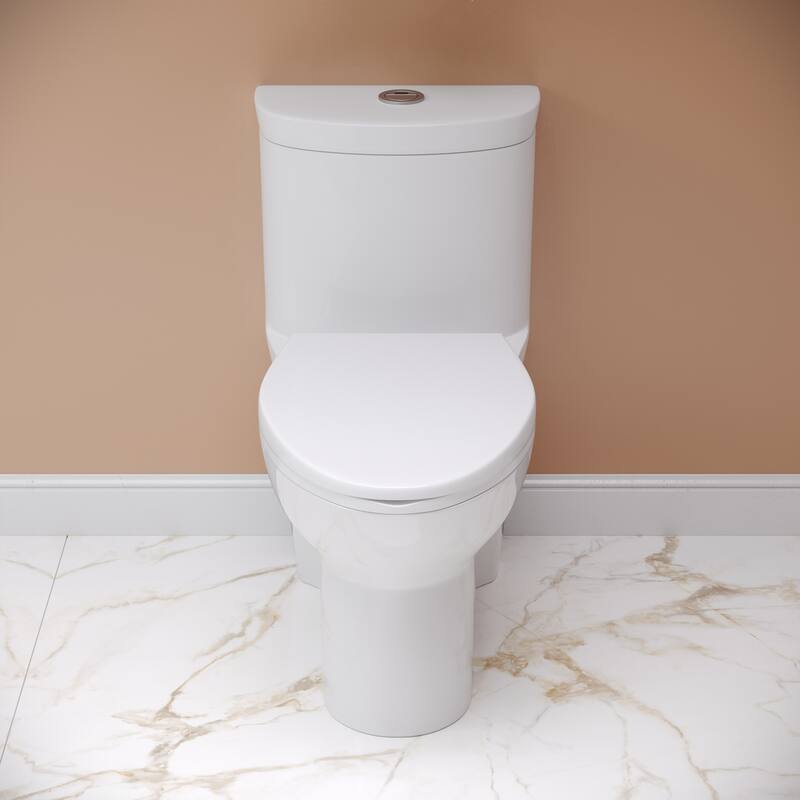 Sublime One Piece Elongated Toilet with Touchless Retrofit Dual Flush 1.1/1.6 gpf - Glossy White