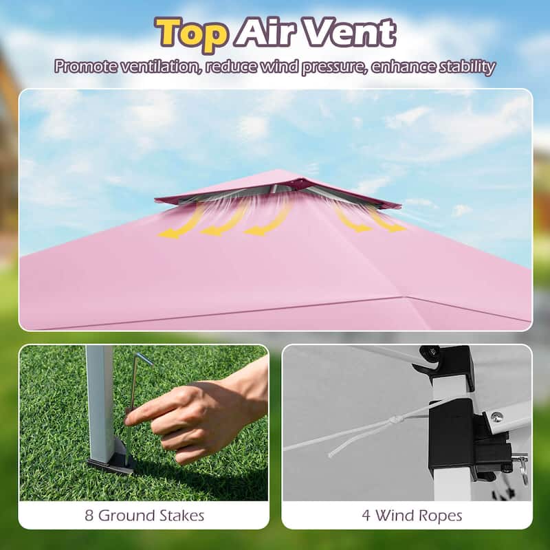 Costway 13 X 13 FT Pop up Gazebo Outdoor Canopy Tent with Portable - See Details