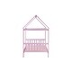 preview thumbnail 13 of 11, Pink Rubber Wood House Bed,Twin Size Kids Bed