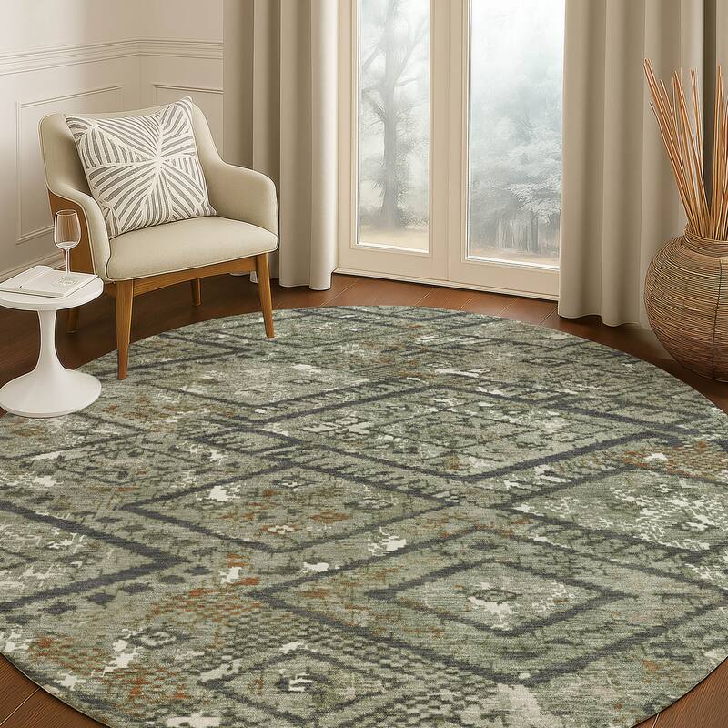 Machine Washable Indoor/ Outdoor Global Andes Chantille Rug