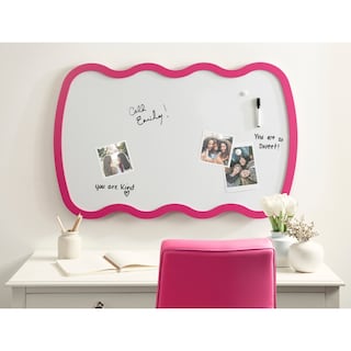 Kate and Laurel Holbrook Wavy Magnetic Dry Erase Board