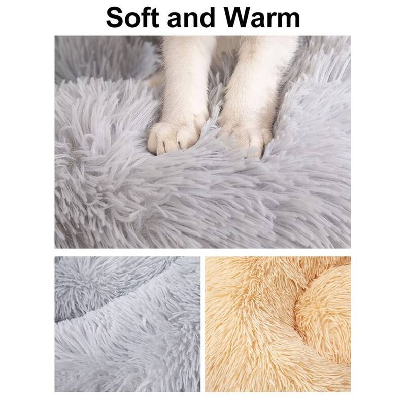 Pet Bed for Dogs Cats, Anti-Slip Waterproof Base Machine,Grey,24in - 24x24x8in