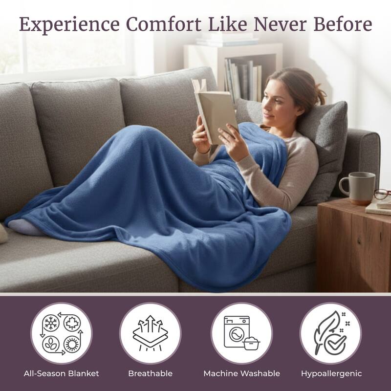 Flannel Fleece Throw Blanket by Windsor Home