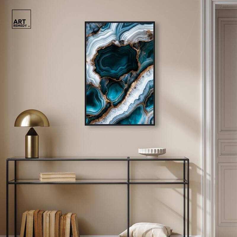 Teal Tectonic I Canvas by Art Remedy