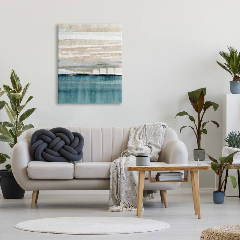 Stupell Abstract Ocean Landscape Canvas Wall Art Design by Flora Kouta