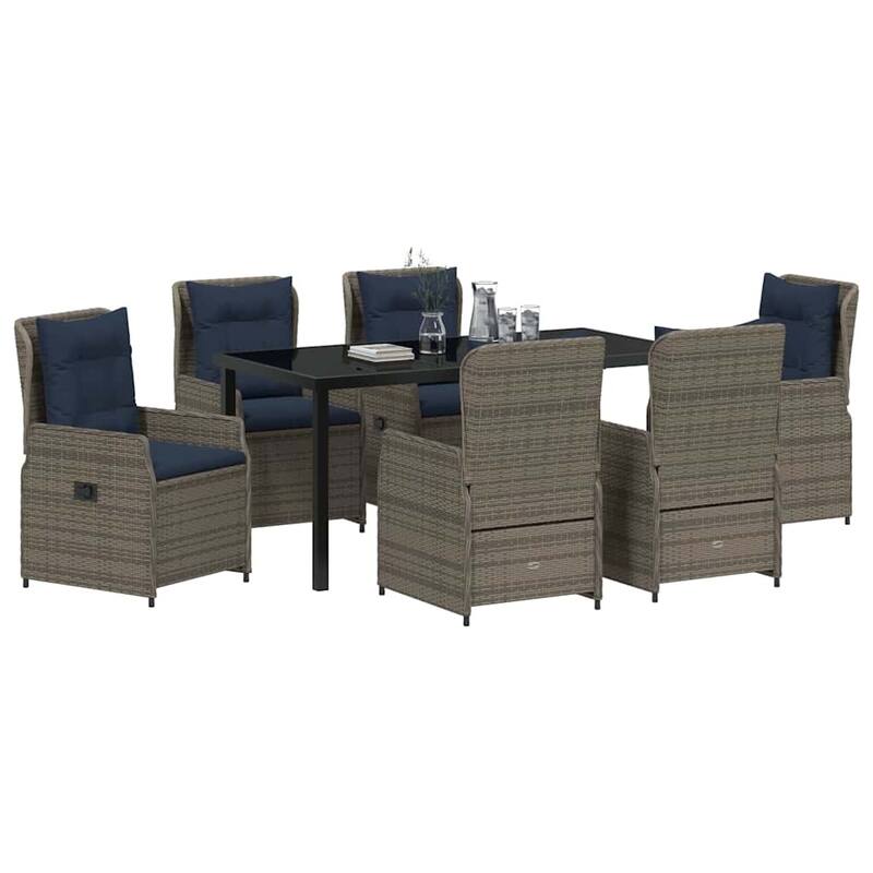 vidaXL Garden Dining Set Poly rattan