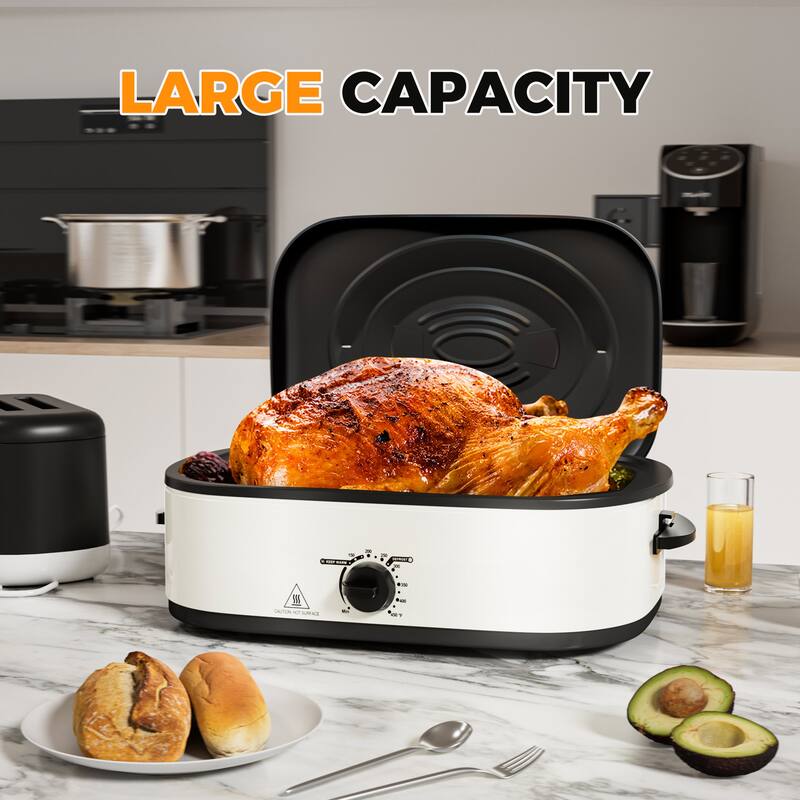 14 Quart Electric Roaster with Self-Basting Lid