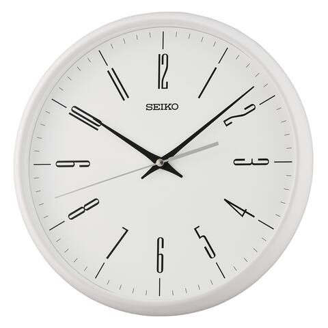 Yumi White Thin Number Wall Clock - N/A