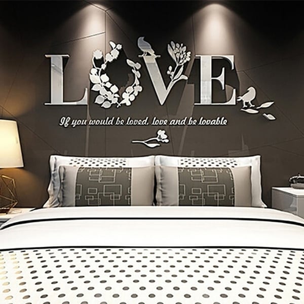 Home Diy Art Decor Mirror Love Wall Stickers Quote Flower Home Diy Art Decor Mirror Love Wall Stickers Quote Flower Acrylic Decal
