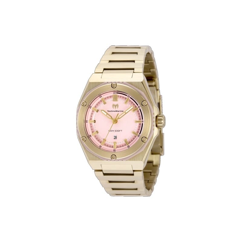 Technomarine Women's TM-416085 CORAL Quartz 3 Hand Pink Dial Watch