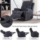 preview thumbnail 26 of 31, Manual Recliner Massage and Heating Chair Sofa with 2 Cup Holders Breathable Fabric