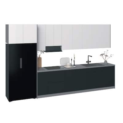 Kitchen Timeless Collection Black & White Gloss Color Base Size 13Ft Wide - 157x24