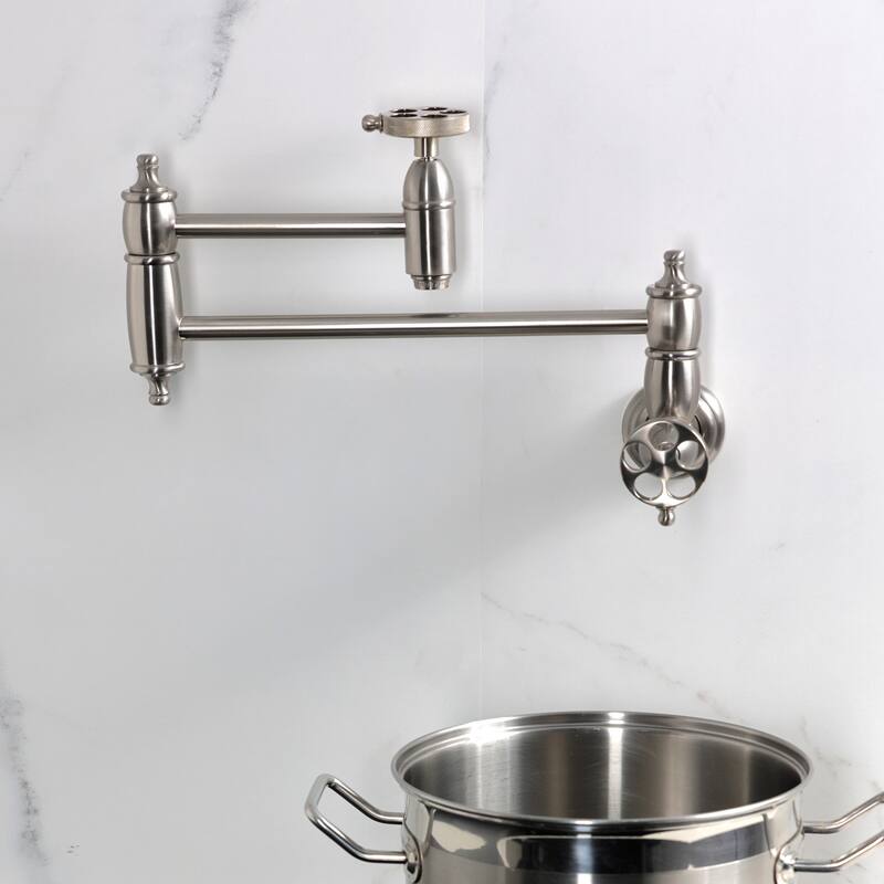 Wendell Two-Handle 1-Hole Wall Mount Pot Filler Faucet