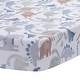 preview thumbnail 6 of 9, Lambs & Ivy Dino-Might 3-Piece Blue/Gray Dinosaur Nursery Baby Crib Bedding Set