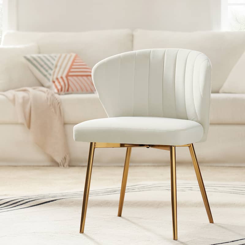 Aruna Accent Chair with Metal Legs 20''W X 19.5 ''D X 29''H by HULALA HOME