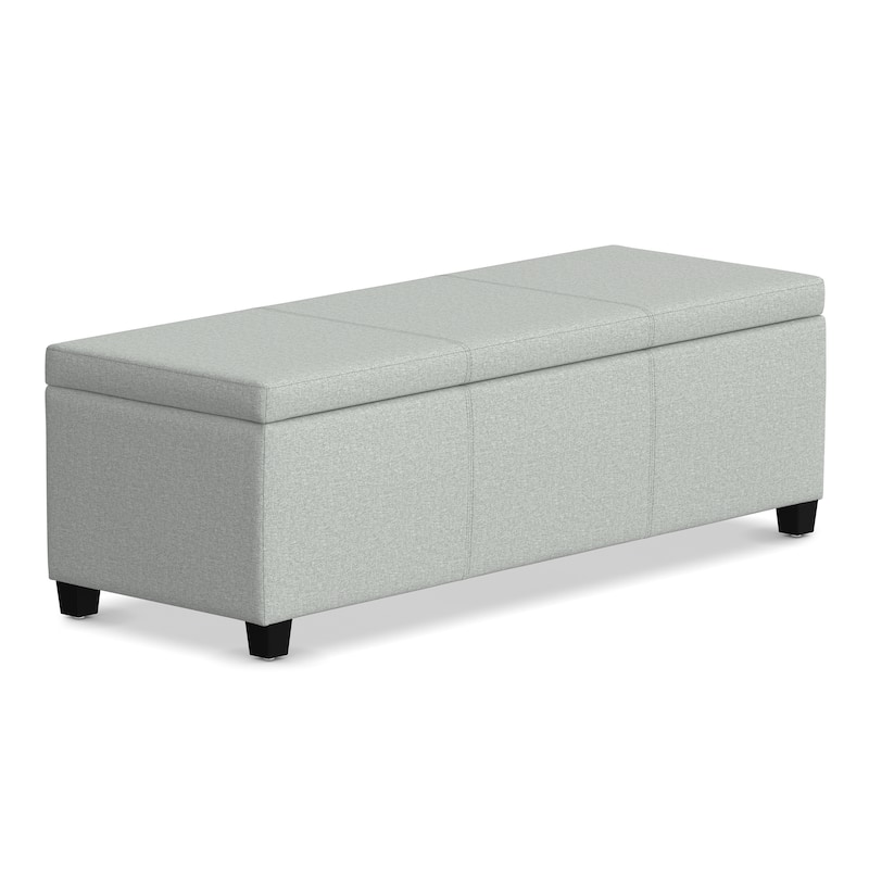 WYNDENHALL Franklin 48-in. Wide Contemporary Rectangular Storage Ottoman