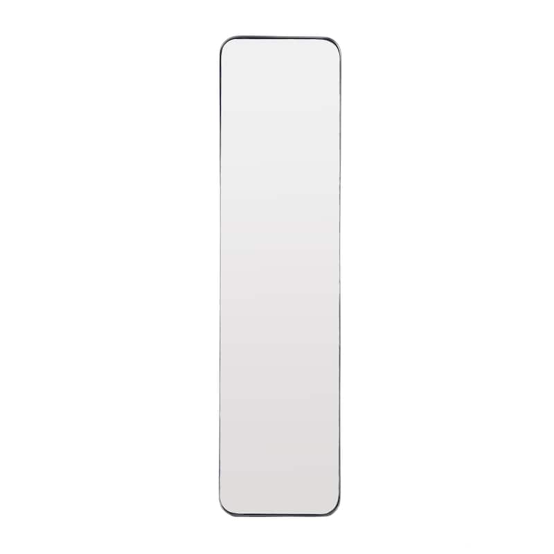 Metal Slim Minimalistic Wall Mirror with Thin Frame - Black or Gold - Roche River Decor - Black