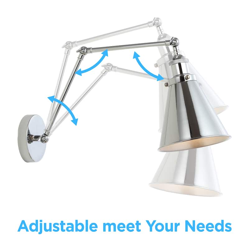 Rover 7" Adjustable Arm Metal LED Wall Sconce by JONATHAN Y
